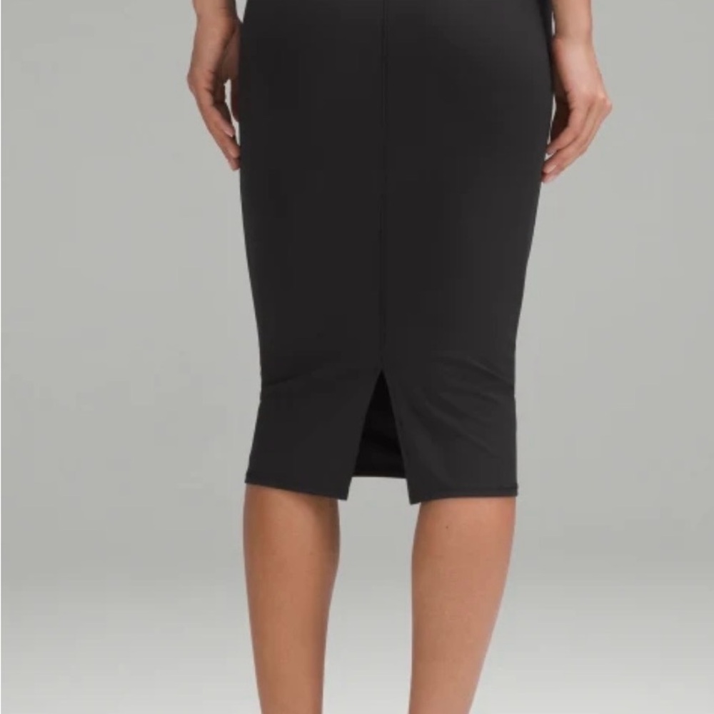Lululemon Athletica Classic Black ALIGN Midi Pencil Skirt - Picture 6 of 8